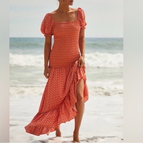 l*space Dresses & Skirts - L*Space Women’s “Simone Off Shoulder “ Smocked Midi/Maxi Dress.